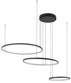 Φωτιστικό Οροφής Circolo 10867 125x140cm 45W 4000K 1800lm Led Black-White Nowodvorski