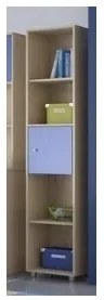 Savvidis Furniture  Βιβλιοθήκη Μονή/Δρυς Μπλε Φ38,2/Υ180/Β35 εκ BEST-30005