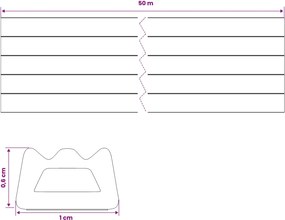 vidaXL Αυτοκόλλητη σφραγίδα παραθύρου 10 x 6 mm 50 m Λευκό EPDM αφρός