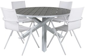 Σετ Τραπέζι και καρέκλες Dallas 2128, Polyξύλο, Ύφασμα, Μέταλλο | Epipla1.gr