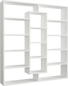 Βιβλιοθήκη Ample Megapap χρώμα λευκό 125x22x135,7εκ.