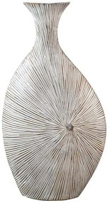Βάζο 374-225-573 23x10x45cm White-Gold Πολυρεσίνη