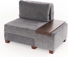 1-Seat Sofa-Bed Perenna Chenille Right - Grey Grey