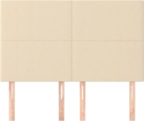 vidaXL Κεφαλάρι Κρεμ 144x5x118/128 εκ. Ύφασμα