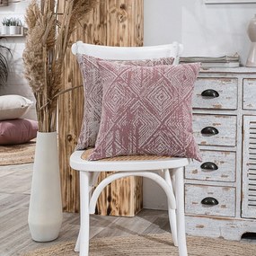 Μαξιλαροθήκη Διακοσμητική Izola 06 Pink Teoran 43X43 Cotton-Polyester