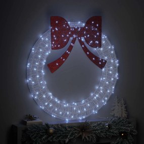 vidaXL Στεφάνι με 150 LED Ψυχρό λευκό 120 cm Ακρυλικό