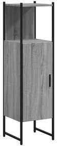 vidaXL Ντουλάπι Μπάνιου Γκρι Sonoma 33x33x120,5 εκ. Επεξεργασμένο Ξύλο