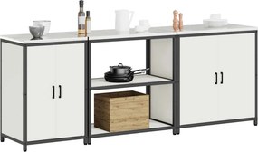 vidaXL Σετ Αποθήκευσης Κουζίνας HATTEM 3 pcs Λευκό