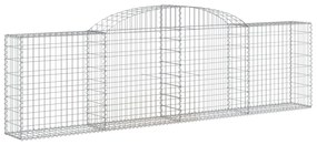 vidaXL Συρματοκιβώτια Τοξωτά 11 τεμ. 300x30x80/100 εκ. Γαλβαν. Ατσάλι