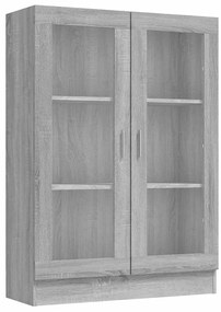 vidaXL Βιτρίνα Γκρι Sonoma 82,5 x 30,5 x 115 εκ. Επεξεργασμένο Ξύλο