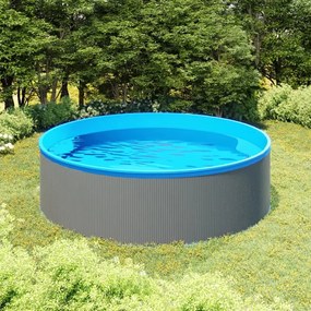 vidaXL Πισίνα Υπέργεια 350 x 90 εκ. Γκρι