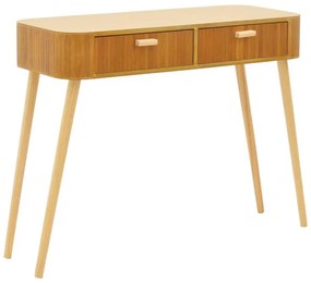 Evander wood console in natural shade 100x40x80cm 100x40x80 εκ.