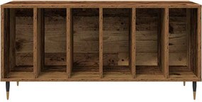 vidaXL Ντουλάπι δίσκων βινυλίου Παλαιό ξύλο 100 x 38 x 48 εκ.