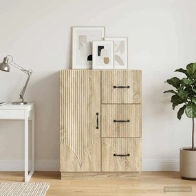 vidaXL Πλαϊνό γραφείο με συρτάρι Sonoma Δρυς 66 x 34,5 x 87 εκ.