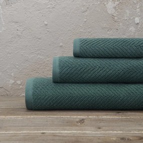 Πετσέτα Bold Dark Green Nima Προσώπου 50x90cm 100% Βαμβάκι