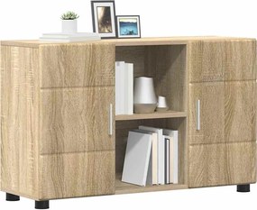 vidaXL Πλαϊνό γραφείο με ράφι Δρύς Sonoma 88,5 x 30,5 x 55,5 εκ