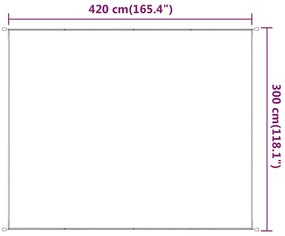 vidaXL Τέντα Κάθετη Ανοιχτό Πράσινο 300 x 420 εκ. από Ύφασμα Oxford