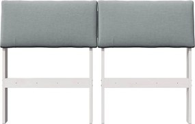 vidaXL Ταπετσαρισμένο κεφαλάρι Ανοιχτό γκρι 120 cm