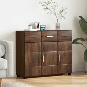 vidaXL Πλαϊνό γραφείο με ράφι FLORIN Καφέ δρυς 88,5 x 30,5 x 73 εκ