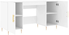 vidaXL Γραφείο Λευκό 140 x 50 x 75 εκ. από Επεξεργασμένο Ξύλο