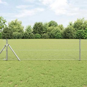 vidaXL Φράχτης Συνθετικού Χάλυβα  με 13 Στυλους 0.4x50 m Γαλβανισμένο Ατσάλι