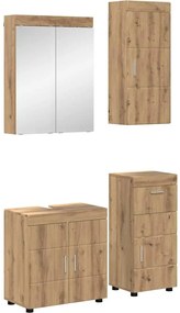 vidaXL Σετ Επίπλων Μπάνιου TULUM Artisan Oak Επεξεργασμένο ξύλο