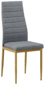 Καρέκλα Jetta ΕΜ966F,116 Grey 40x50x95 cm Σετ 6τμχ Metal, Fabric