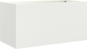 vidaXL Ζαρντινιέρα Λευκή 62x30x29 εκ. από Χάλυβα