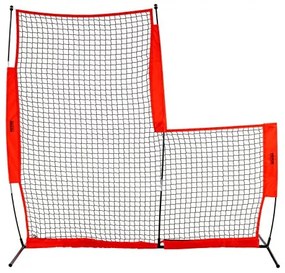 VEVOR L Screen Baseball for Batting Cage, 7x7 ft Baseball &amp; Softball Safety Screen, Body Protector Portable Batting Screen with Carry Bag &amp; Ground Stakes, Baseball Pitching Net for Pitchers Protection