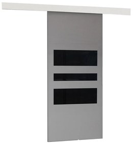 Συρόμενες πόρτες Dover 139, 27 kg, Μαύρο, Ανθρακί, Πλαστικοποιημένη μοριοσανίδα, Γκρι, Αλουμίνιο | Epipla1.gr
