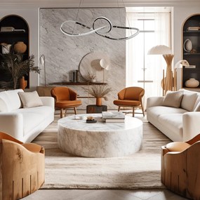 LED Κρεμαστό Φωτιστικό Marco Chrome 42W Ασημί