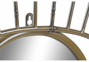 Τοίχο καθρέφτη DKD Home Decor Φυσικό Bali 63 x 4 x 53 cm