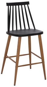 ΣΚΑΜΠΟ ΜΠΑΡ VANESSA ΜΑΥΡΟ ΜΕΣΑΙΟΥ ΥΨΟΥΣ HM9300.02 43x45x97Υεκ.