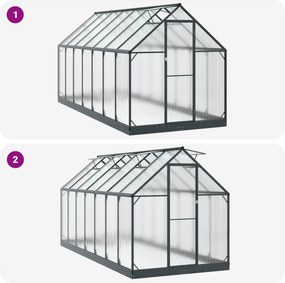 vidaXL Θερμοκήπιο Κήπου 183,5 x 423,5 x 207 εκ