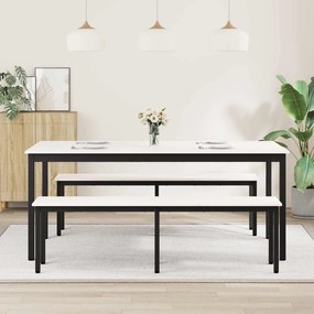 vidaXL Τραπεζαρία Λευκό 180 x 90 x 75 cm Στερεά ξυλεία πεύκου