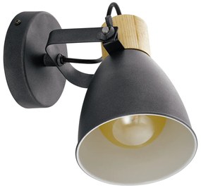 Σποτ Μονόφωτο 140xH200mm 1xE27 Μέταλλο Ανθρακί -Ξύλο Eglo Coswarth 99074