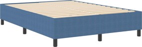 vidaXL Κρεβάτι πλατφόρμα Μπλε 140 x 200 cm Υφασμάτινο Κορντουρά