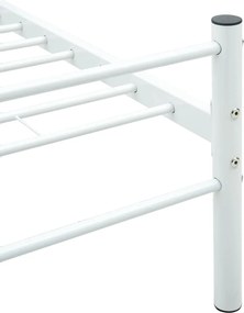 vidaXL Πλαίσιο Κρεβατιού Λευκό 200 x 200 εκ. Μεταλλικό