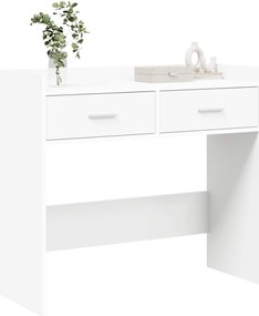 vidaXL Τραπέζι κονσόλας Λευκό 90 x 35 x 80 εκ Επεξεργασμένο Ξύλο