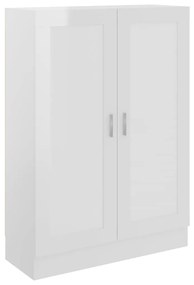 vidaXL Βιβλιοθήκη Γυαλιστερό Λευκό 82,5 x 30,5 x 115 εκ. Μοριοσανίδα