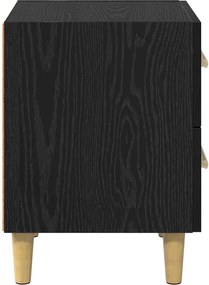 vidaXL Ντουλάπι κρεβατιού Μαύρη Οξυά 40 x 35 x 47.5cm