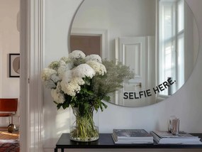 Αυτοκόλλητο για καθρέφτη S49 – SELFIE HERE. (round)