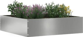 vidaXL Περίγραμμα γκαζόν Ασημί 50 x 50 x 13 εκ Επικαλυμμένος Χάλυβας