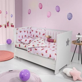 Σεντόνια Βρεφικά Pet (Σετ 3τμχ) Fuchsia Saint Clair Cradle 115x170cm 100% Cotton
