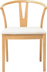 vidaXL Καρέκλα τραπεζαρίας 2 pcs Φυσικό και Ανοιχτό