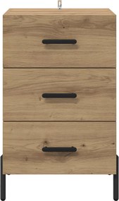 vidaXL Κομοδίνο Artisan Oak 40 x 40 x 66 εκ. Επεξεργασμένο Ξύλο