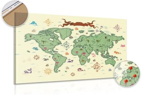 Εικόνα στο φελλό του αρχικού παγκόσμιου χάρτη - 90x60  transparent
