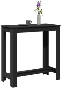 vidaXL Τραπέζι Μπαρ Μαύρο 102x50x103,5εκ. Επεξεργ. Ξύλο