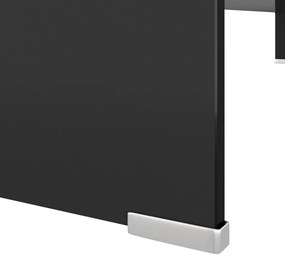 vidaXL Βάση Τηλεόρασης/Οθόνης Μαύρη 110 x 30 x 13 εκ. Γυάλινη