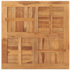 vidaXL Επιφάνεια Τραπεζιού Τετράγωνη 80x80x2,5 εκ. Μασίφ Ξύλο Teak